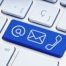 Contact Us set of signs on blue computer Keyboard Key